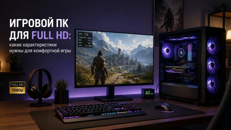Игровой ПК для Full HD: какие характеристики нужны для комфортной игры