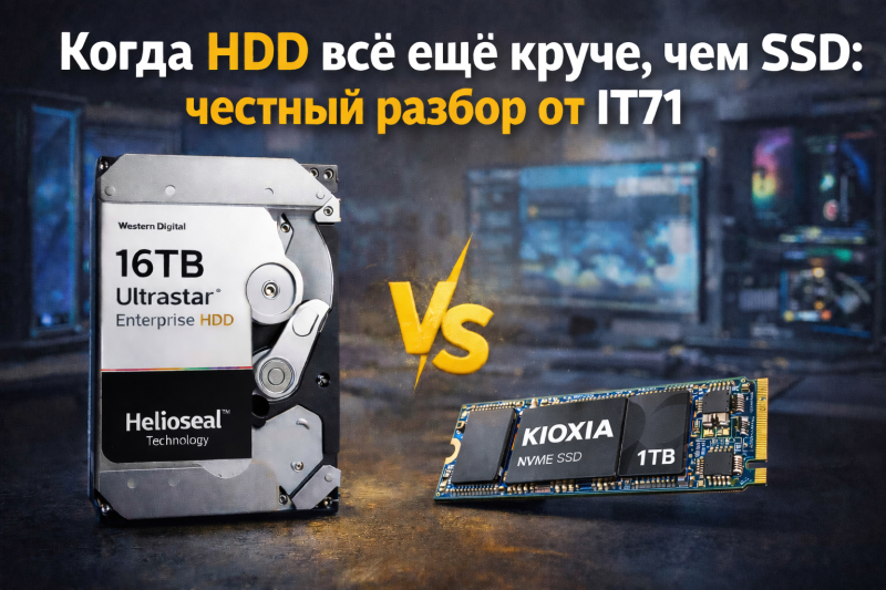 Когда HDD всё ещё круче, чем SSD: честный разбор от IT71